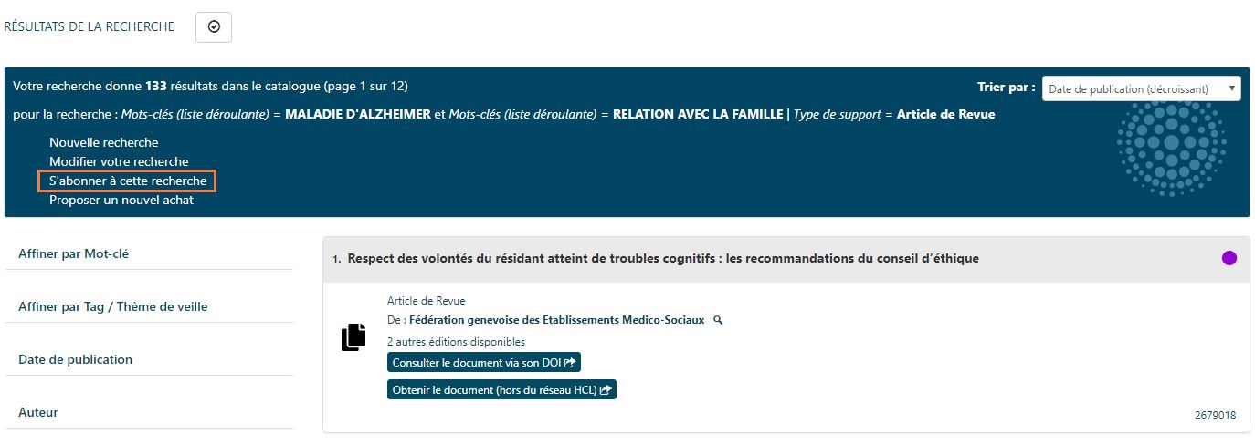 Abonner recherche