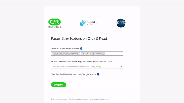 Paramétrage