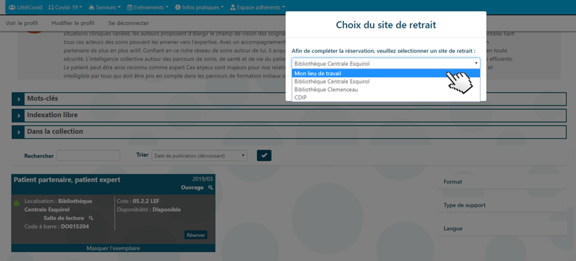 Site de retrait